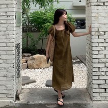 바잉몰 여성 지금어때 오프숄더 주름 스트링 롱 원피스 -3color