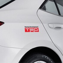 TRD로고 자동차 꾸미기 글씨 스티커 주유구커버, 1개, 옐로우