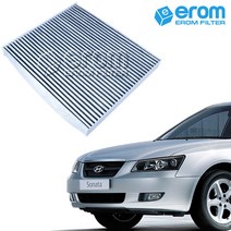 [이롬필터] 활성탄 자동차 에어컨필터 미세먼지 배기가스 차단 차량용 캐빈필터, 2개, NF쏘나타 (04~07년) 034C