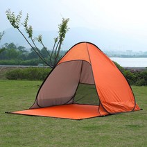 2인용 비치쉐이드 팝업텐트 해변 나들이 그늘막 야영 원터피 자동텐트 오렌지