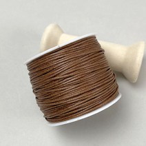 헤세드 롤) 1mm 면끈 왁스끈 비즈 매듭끈 면줄 (약70m), 브라운