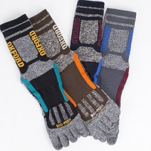 남성 발가락 스포츠 등산 양말 이중쿠션 바이오맥스 장목 긴양말 1켤레