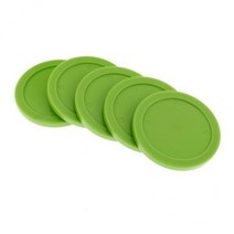 YSSHOP 풀 사이즈 에어 하키 테이블 그린용 2x5 조각 62mm 에어 하키 교체 퍽, 플라스틱, 녹색