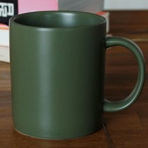 머그컵 + 유리컵 베스트 모음, 1개, 무광 머그-카키