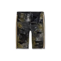 Jordan 조던 Craig 남성 스파르타 스트라이프 데님 반바지(골드)