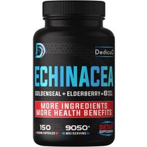 [닥터스베스트] 11in1 에키네시아 캡슐 9050mg - 5개월 공급 면역 및 신체 건강 지원 골든씰 엘더베리 카무 생강 백리향 차가버섯 영지버섯 우엉 아세로라 체리 후추 함유, 1개, 150정