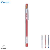 PILOT 하이테크-C 0.25 0.3 0.4 낱색1개 파일롯트 HI-TEC-C 젤 잉크 볼펜, 0.25 레드(적)