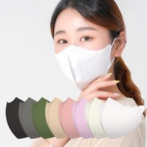 KF-94 아조라 파스텔에디션 2D 새부리 대/중/소형 컬러5종혼합마스크 25매/50매/100매(5매입), 대형, 100매, 화이트