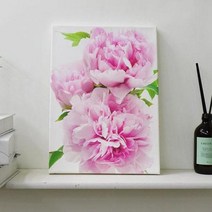 캔버스천데코사각액자33.4×24.2_금전운의꽃모란