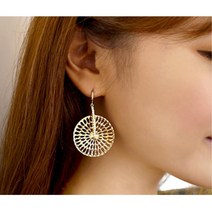 라인 큐빅 블링블링 14K 원터치 귀걸이 원터치귀걸이
