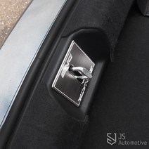 JS automotive 쏘나타DN8 알루미늄 트렁크 도어락 체커 힌지 부식 기스 방지 차량 인테리어 드레스업 커스텀 튜닝 몰딩, 실버-A타입(1p)
