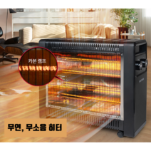 무소음 무연 전기 난로 히터 가정용 사무실 거실 난방기 히타 컨테이너 2단조절