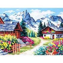 스위스 알프스 초원 농장 우드 직소퍼즐 설산 오두막집 인더숲 보면 기분이 좋아지는 유화감 자연풍경 행운 부귀 모으는 조각퍼즐 집콕취미 스트레스 해소 집중력향상 선물용 11종, 1000조각, 농장 풍경 퍼즐선택03