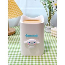 산리오 휴지통 Sanrios 액세서리 헬로 키티 Cinnamoroll 만화 귀여운 데스크탑 스토 박스 사무실 종이 조각 작은 쓰레기통, 17.7x12.7cm, 11