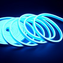 led 기판 LED 모듈 교체 거실 등 6mm LED 네온 12V 방수 LED 스트립 SMD2835 120LED/m 튜브 DIY 장식 파티 조명, 5M, 아이스 블루