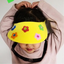 유치원 나들이 봄소풍 EVA 썬캡 스티커 어린이모자 4인 학습만들기 인테리어 집콕생활