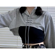 크롭티 맨투맨 후드티 후드 홍대스타일 힙합 댄서 심플한 멋진 루즈한 Y2k