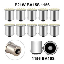 10 PCS P21/5W 1156 BA15S 방향 지시등 12V 3014 22SMD 7000K 흰색 빨간색 자동차 테일 후진 주차 브레이크, 03 Yellow, 01 10 PCS 1156
