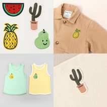 소잉데일리] 봉제식 와펜 모음_ 캐쥬얼 동물 과일 등 다양한 디자인, 배 그린 85945, 01. 봉제식 과일 1600