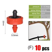 관개 노즐 분무 회전 굴절 4/7mm 호스 바브 인터페이스 농업 온실 정원 관수 시스템, [06] F, 06 F