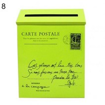 우체통 우편함 건의함 레트로 금속 벽 마운트 사서함 양동이 신문 편지 상자 포스트 정원, 8