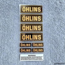 오토바이 부품 가와사키 야마하 스즈키 혼다 오토바이의 충격 흡수를위한 OHLINS 로고 품질 방수 반사 스티, 09 OHLINS