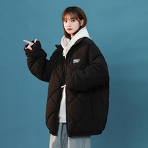 미투리아 20대여성 커플 누빔 면패딩 재킷 초겨울 빅오버사이즈 남녀공용 패딩