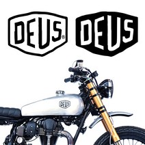 오토바이 데칼 스티커 데우스 deus 2, 양각, L, 화이트, 1개
