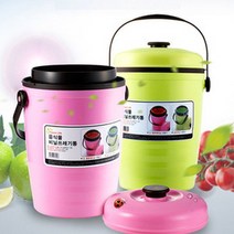 아파트올 2~3리터 음식물쓰레기통, 음식물쓰레기통 3L 핑크 비닐테, 1개
