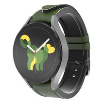 로랜텍 갤럭시워치5 4 호환 클래식 공용 커브 날개 일체형 시계줄 밴드 스트랩, 3.WING GREEN