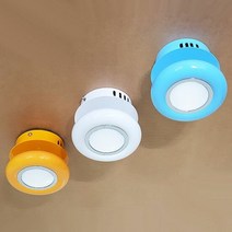 보조조명 LED 우주선 무드조명 화이트 옐로우 블루, 색상:블루