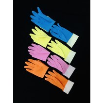 아동용 파스텔색상고무장갑 주방고무장갑 짧은, 베이직라인-핑크(M)