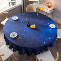 우주 별 라운드 테이블 매트 천 커버 원탁 식탁보 테이블보 방수, 직경120, A