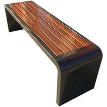 공원 벤치 철제 평의자 우드 체어 정원 조경 야외용, 1.8m 길이(5-6인용) 흰색 철제 프레임