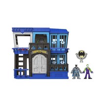 Fisher-Price Imaginext DC 슈퍼 프렌드 고담 시티 감옥 충전 배트맨과 조커 피규어가 있는 감옥 놀이 세트 만 3세에서 8세 미취학 아동용