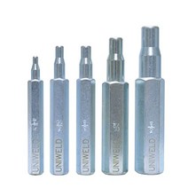 5개의 별도 스웨이지 펀치가 있는 uniweld 70005 스웨이지 펀치 키트