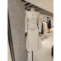 JIGOTT 지고트 JN3A0SK11 펄 트위드 플레어 스커트