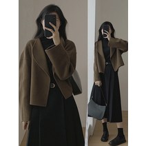 여성 트위드 코트 봄 여자 루즈핏 코트 오피스 하객 블레이저