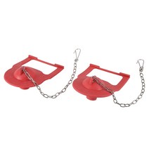 Kohler Shark-Fin Flapper 교체 키트 2 개 2 인치 화장실 플래퍼 Kohler 화장실 파트 84138 84314 85655 및 89825- 스틸 체인 및, 하나, 빨간