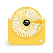 쿠비녹스써큘레이터 발뮤다서큘레이터 미니 탁상 팬 조용한 휴대용 미니 충전식 데스크탑 팬 공기 순환기 헤드 조절 가능 룸 책상, 노란색