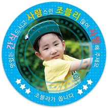 봉봉북스 연예인 가수 배우 운동선수 동호회 팬카페 곰신 조공 간식 포토 스티커 주문제작 포장데코스티커, 09 파랑포토4.8mm(20개)