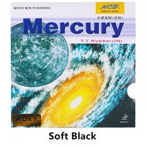 펜홀더라켓 양면 탁구 러버 탁구채 YINHE Mercury II / MERCURY 2 고, 03 Soft Black 9011