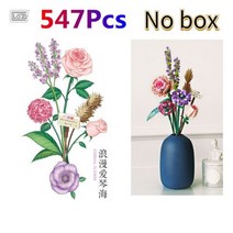 456Pcs LOZ 미니 블록 Loques 3 스타일 영원한 꽃 로즈 라벤더 Diy 완구 Bottel 홈 전시회 재미있는 크리 에이 티브 선물, JM81-1657-No box