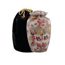 ARTrends 장례식 매장 틈새 콜럼바륨 화장을 위한 인재를 성인용 알루미늄 화장 단지 유골용 유골함 - 휴먼 유골을 항아리 라지 브라운 골든