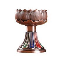 버터 기름 램프 홀더 캔들 홀더 봉헌 Tealight 홀더 오일 램프 티베트어, 합금, 빨간색