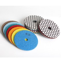 연마 다이아몬드 건식 패드 4 인치 100mm 유연한 화강암 석재 콘크리트 대리석 샌딩 디스크 연삭 및 청소, 07 3000_01 4 inch