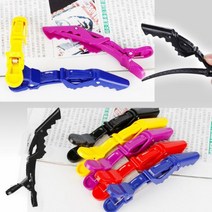 미용실 집게 헤어 핀 세수 올림 화장 앞머리고정 세트, 상품선택, 3악어집게핀6P-레드