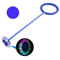 자동차 점프선 밧데리 어린이 야외 재미있는 플래시 점프 공 반응 훈련 LED 스윙 부모 게임, 05 Blue