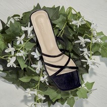 커스텀에이드 우먼 편안한 슬리퍼 2cm 스퀘어토 스트랩 노엘 - 멀티