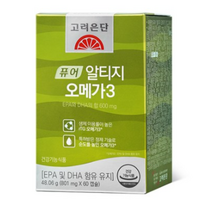 고려은단 퓨어 알티지 rTG 오메가3 60캡슐, 60정, 10개